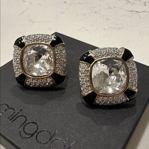 Swarovski crystal clip on earrings